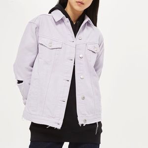 Topshop Pastel Purple Denim Jacket